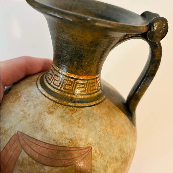 COPY Attic Oinochoe Pottery Jug Hand Painted C. Carmiris 500 B.C. Style READ‎ - Picture 6 of 9